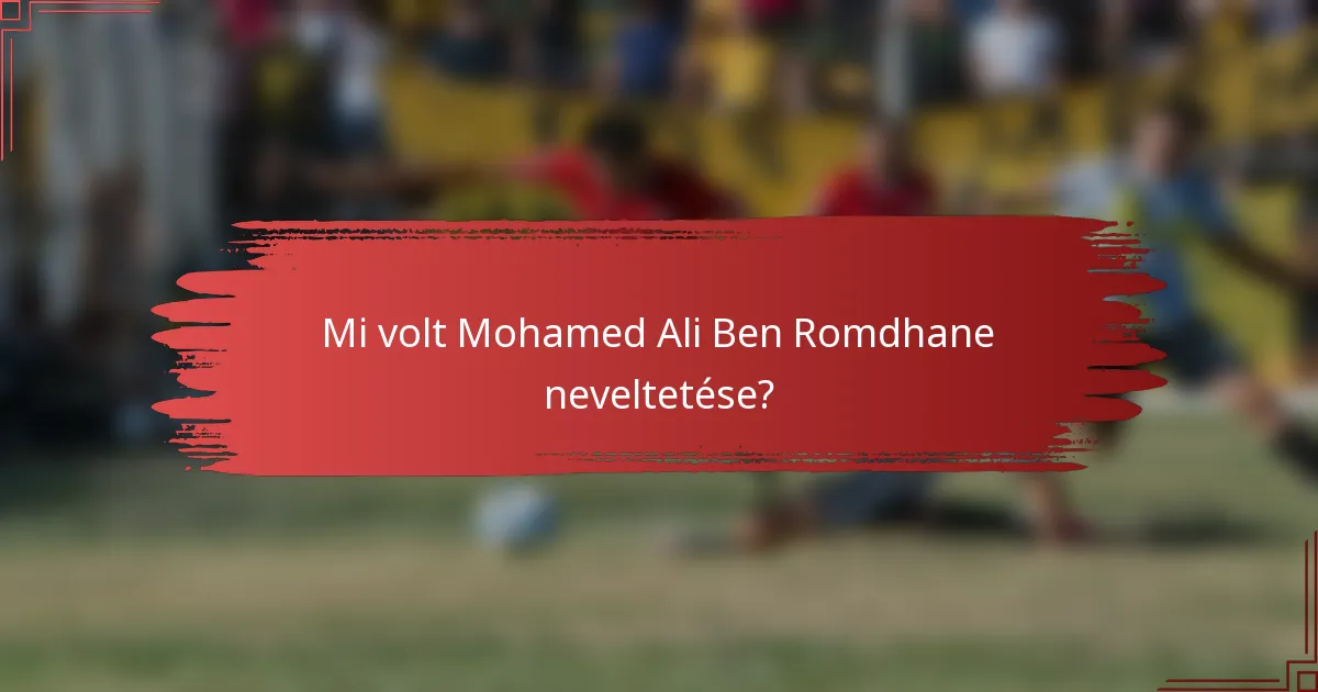Mi volt Mohamed Ali Ben Romdhane neveltetése?